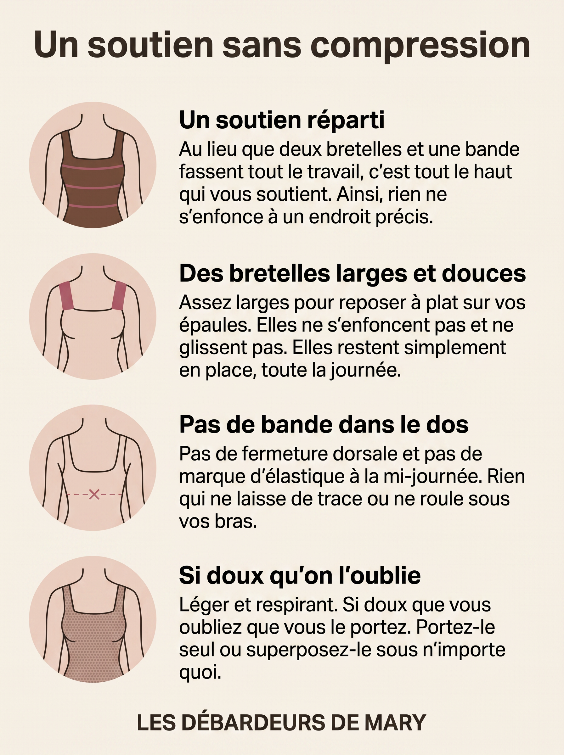 Débardeurs avec soutien-gorge intégré