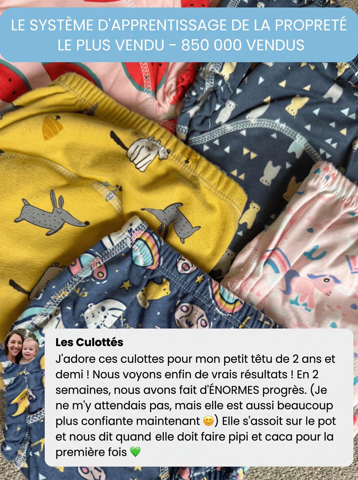 Culotte d'apprentissage à la propreté